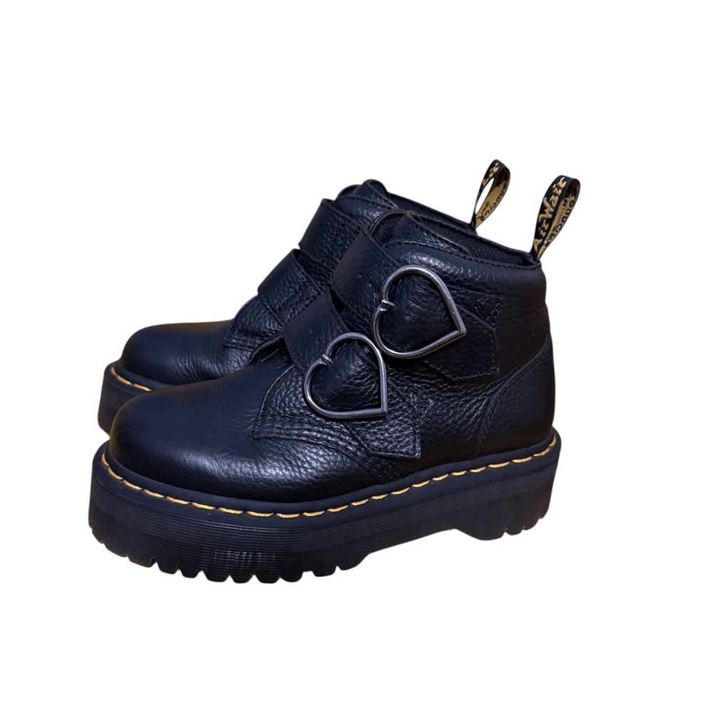 Dr. Martens women’s Black Boots with Heart Buckles